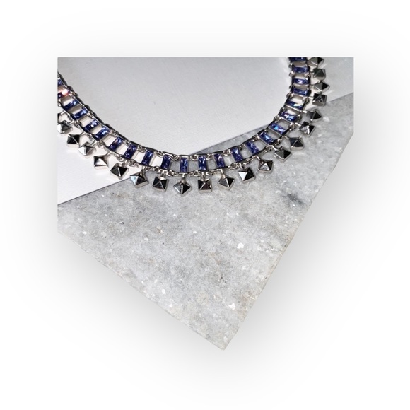 new Kendra Scott ® ❤︎ Oscar Crystal Collar Necklace ❤︎ Sparkly Lilac Stones ❤︎ - Picture 8 of 15